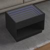 LED Infinity Coffee Table, Black, 70x50x50 Cm