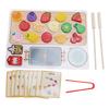 Wooden Play Food Set Kids Early Education Fruit Skewers Toys Pretend Accessories