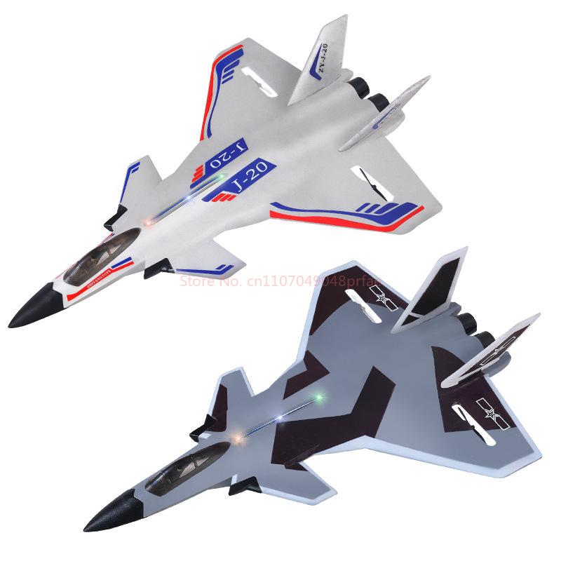 J-20 Детский Истребитель Самолет с Дистанционным Управлением Модель Самолета с Фиксированным Крылом Игрушка для Мальчика Устойчивый к Падениям Пенопластовый Планер