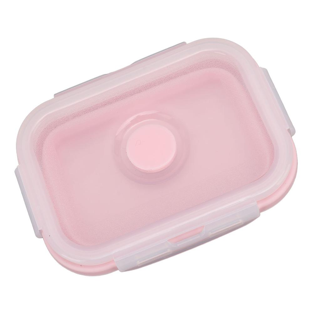 2PCS Collapsible Design Lunch Storage Container Silicone Refrigerator Storage Box For Office