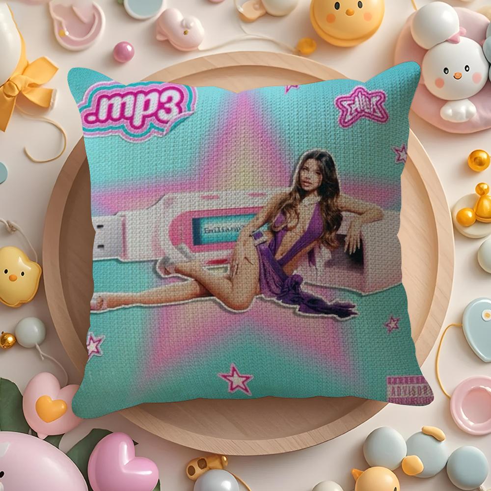 Наволочка Singer E-Emilia Натуральный Лен Органическая Ткань Двусторонняя Печать Диван Домашний Декор Подарок Наволочка