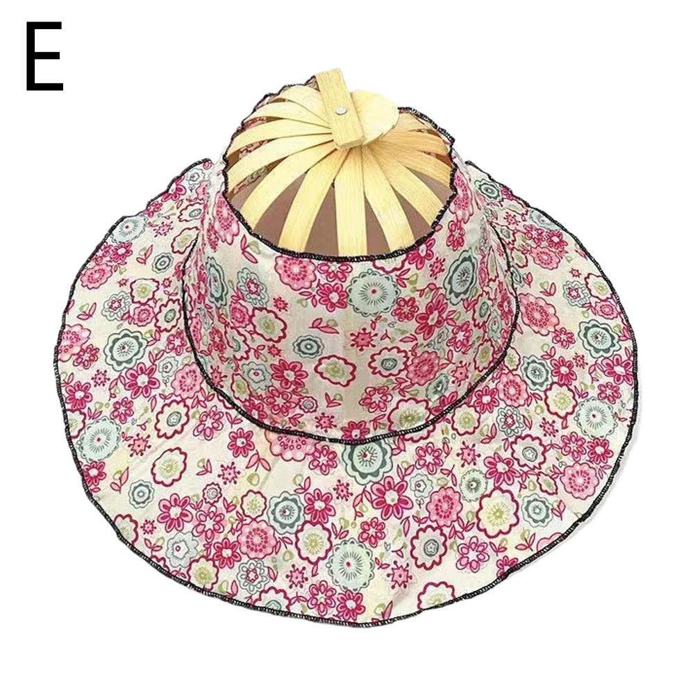New Summer Outdoor Sports Beach Sun Shading Fashion Bamboo Fan Hat Foldable Bamboo Multifunctional Tourism Fan Hat Decoration