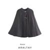 Araltay New Western Style Women Clothes Fashion Poncho Design Round Neck Long Sleeve Knitted Outerwear 2756115