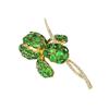 Vintage Exquisite Three-dimensional Flower Brooch Set with Diamonds and Glass, Exuding a Sense of Luxury Sophistication