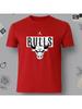 Футболка с принтом Bulls бык красный баскетбол