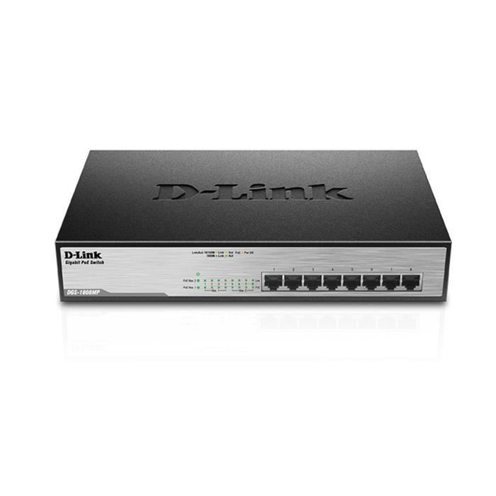 D-LINK Switch 8-Ports - DGS-1008MP - 10/100/1000Mbps PoE+