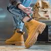 Autumn High-top Martin Boots Couple's Retro Tooling Short Shoes Men's Outdoor Thick-soled Big Yellow Boots