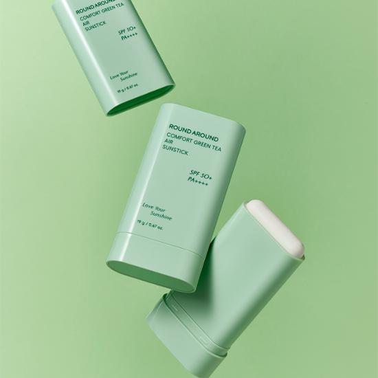 ROUND A'ROUND План раздачи солнцезащитного крема Comfort Green Tea Air Sun Stick (+Бесплатная пена 30мл)