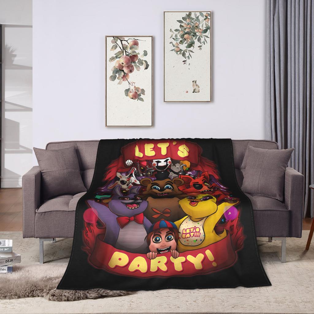 FNAF At Freddys Blanket Fleece Spring Autumn  Multi-function Ultra-Soft Throw Blanket for Sofa Travel Bedding Throws