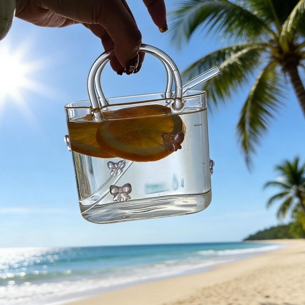 Transparent Fruit Wine Glass Funny Cold Drink Cup Hydroponic Flower Basket Glass Vase Cafe