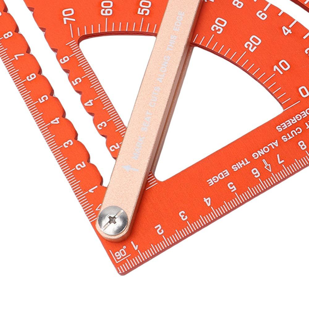 Aluminum Alloy Multi Angle Measuring Tool Engraved Scale Carpenter Square Protractor Woodworking