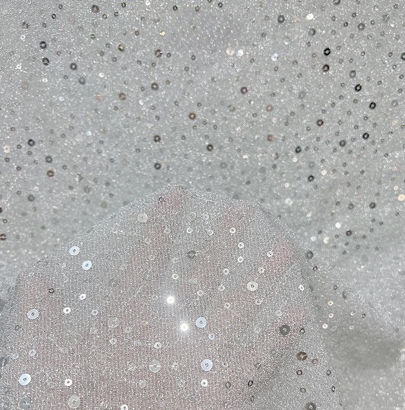 1/3/5 ярда Модная цветная вышитая ткань для DIY шитья Свадебное платье Юбка Сетчатый материал Блестящая вышивка пайетками