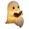 Lovely Ghosty Shelf Decoration Halloween Resin Figurine Reading Book Home Office Decoration Holiday Gift