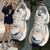 Fashion Thick Soled Chunky Daddy Shoes Women 2024 Spring Korean Breathable Sports Running Shoes Mesh High Platform 6CM Sneakers Woman