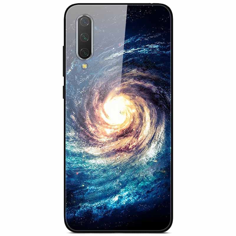 For Xiaomi Mi A3 Cases 9SE 9Lite Fashion Tempered Glass Hard Back Covers for Xiaomi Mi 9 SE Phone Cases Bumper Fundas Coque MiA3