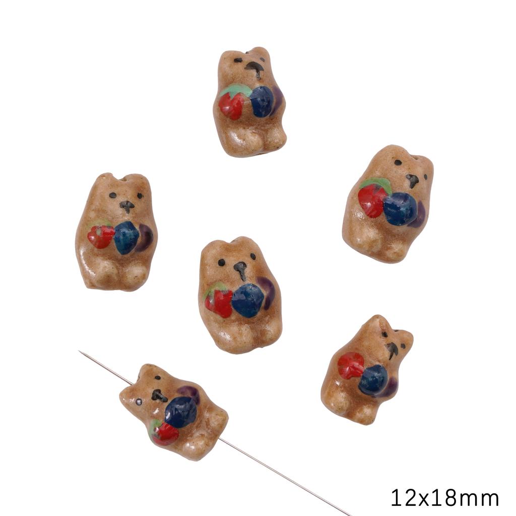Керамические расписанные вручную бусины для милых животных-подвесок для браслетов, ожерелий и ювелирных изделий своими руками