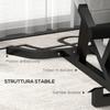 Height-Adjustable Roman Chair with Thick Padding. Made of Steel and PU. 126x70x67-84cm. Black