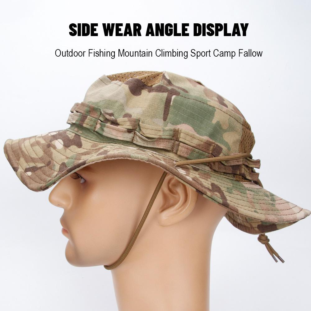 5pcs/1pc Camo Boonie Hat Sunscreen Breathable Bucket Hat Men's Outdoor Hiking Hunting Fishing Windproof Fisherman's Hat