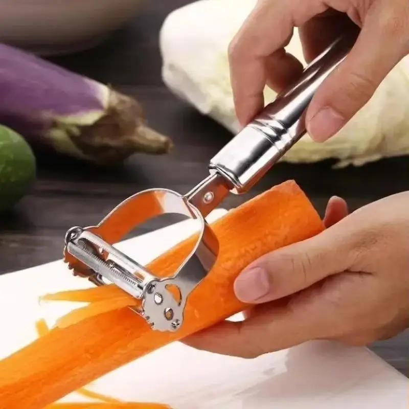 Stainless Steel Peeling And Shredding Machine Household Multifunctional Potato And Fruit Peeling Knife Scraping Knife Small Tool