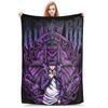Solo Leveling Sung Jinwoo Plush Blanket Anime Custom Throw Blanket for Bed Sofa Couch 125*100cm Bedspread
