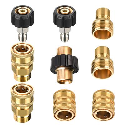 Tool Daily Мойка высокого давления M22 на 3/8" Быстрое соединение 3/4" на Быстросъемный Адаптер для шланга M22 Наружный, 9 шт.