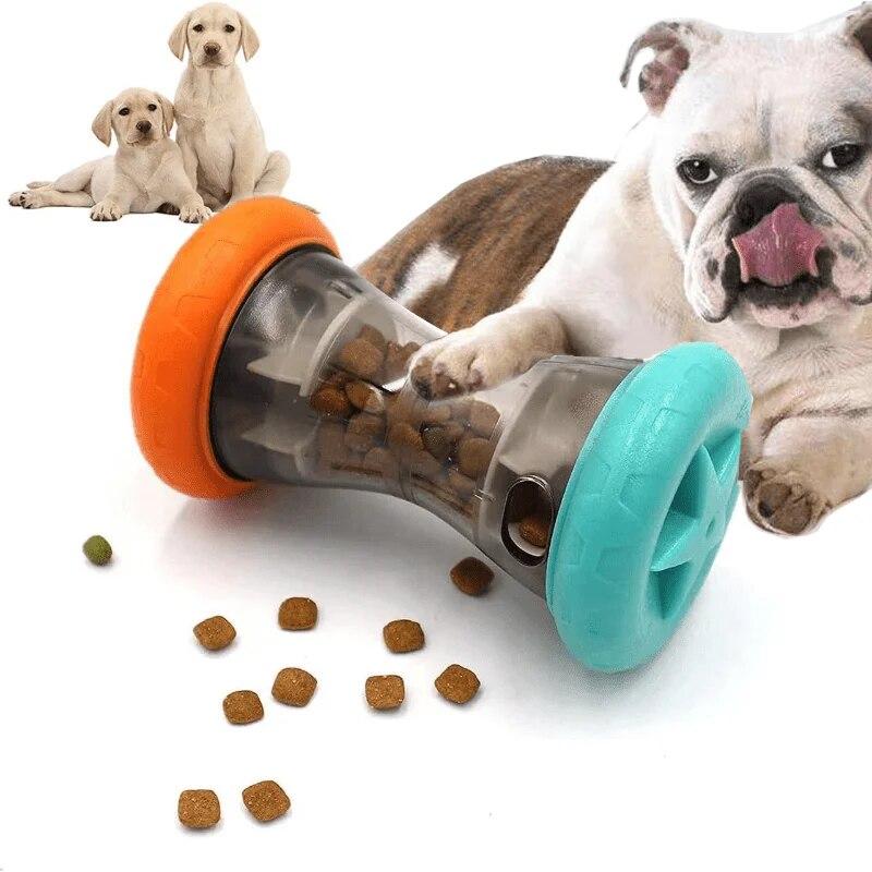 1Pc Interactive Dumbbell Design Dog Toys Leaking Food Toy For Dog Slow Feeder Chew Toy Pet Interactive Toy
