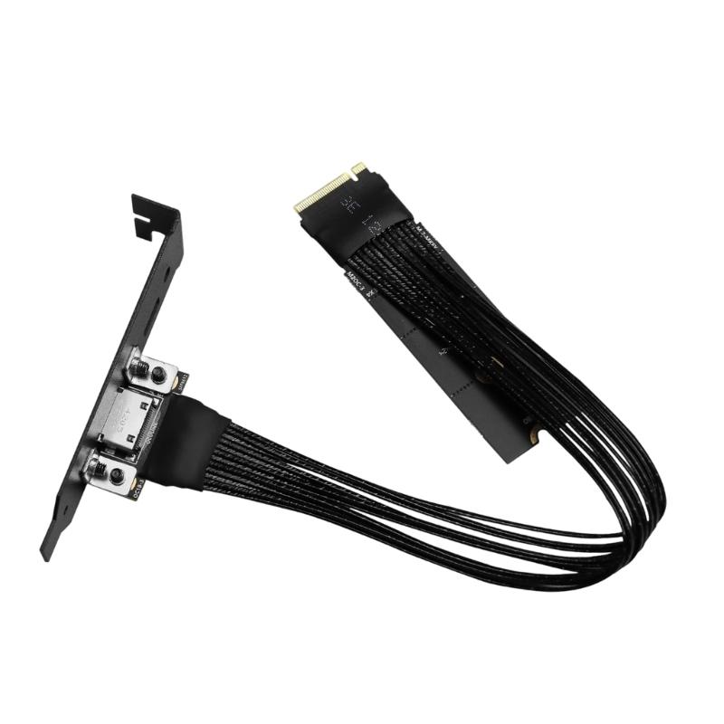 Кабель-удлинитель 64 Гбит/с M.2 на Oculink 4i PCIe4.0 Gen4 Посеребренный кабель для адаптера M.2 на SFF8611