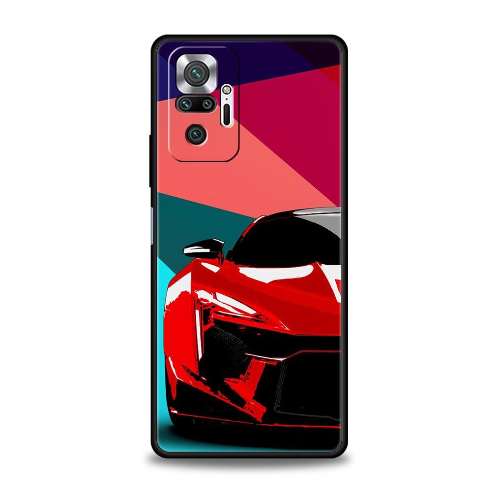 Чехол для телефона Xiaomi Redmi Note 12 10 11 9 8 Pro Plus 9S 7 8T 9T 9A 8A 9C K40 игровой мягкий чехол JDM спортивный автомобиль лампа самолет