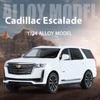 1:24 Cadillac Escalade SUV Alloy Car Die-cast Metal Model Business Car Sound and Light Desktop Collection Decoration Gift Boy Display Ornaments