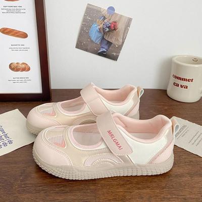 Уродливые милые туфли, полые кеды, женские летние новые шикарные нишевые на липучках, универсальные, дышащие