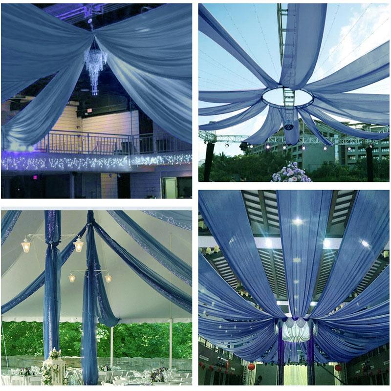 Белое свадебное платье потолочные шторы навес на крышу декор драпировка ткань шифон занавес для свадебной церемонии украшение сцены отеля