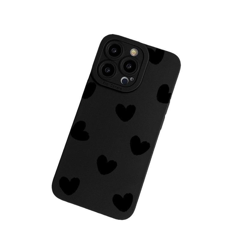 Черный футляр для глаз с зрачком в виде сердца для iPhone 11/12/13/14/15/XSMAX