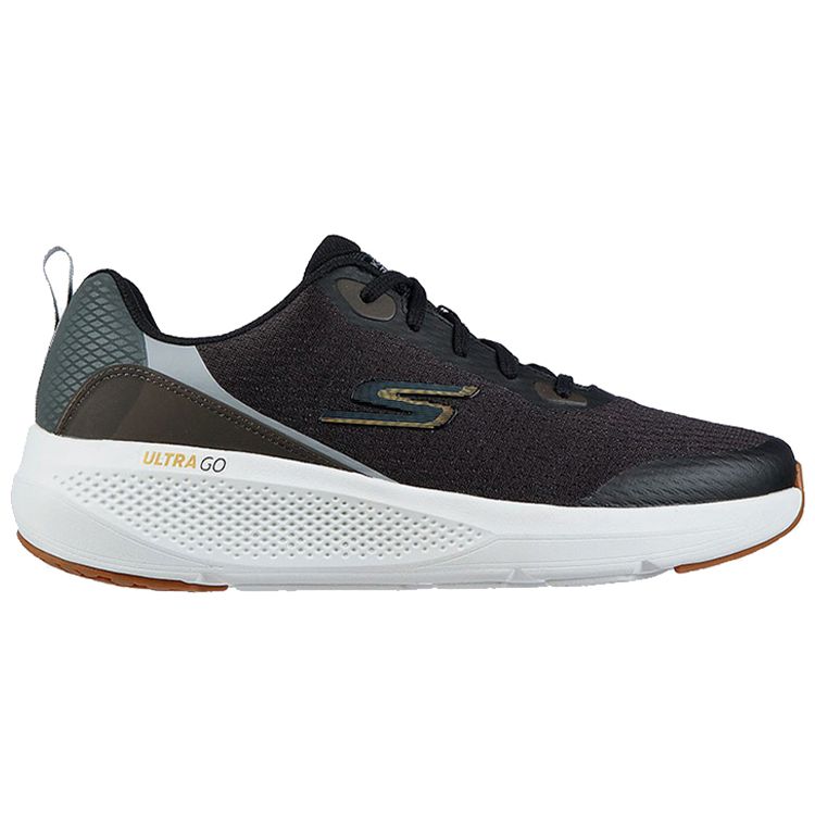 Skechers Go Run Elevate Удобная ткань Амортизирующие Прочные Низкие Беговые Кроссовки Мужские кроссовки Черный Серый 220189-BKGY