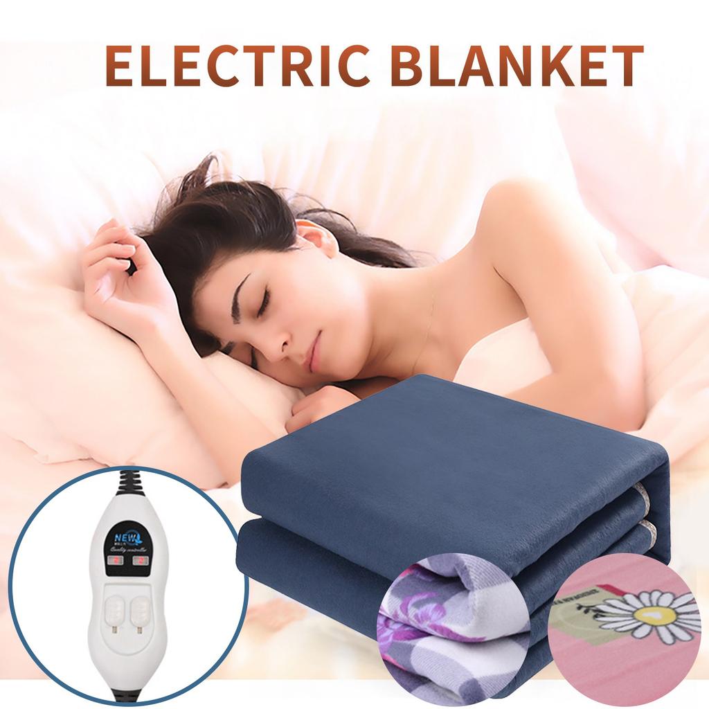 Cozy Soft Flannel Electric Heated Winter Blanket Electric Blanket Electric Heated Soft Temperature Control