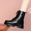 Women's Winter Boots Leather WoolenFemale Ankle Boots Platform Soles Non-slip Women's Boots