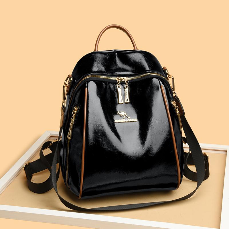 Мягкий кожаный рюкзак женский многофункциональный большой вместимости дорожный рюкзак школьный рюкзак для школьников