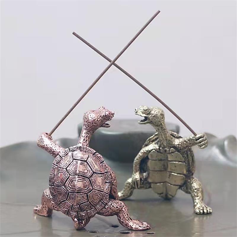Домашняя комната Кунг-фу Черепаха Украшение комнаты Украшение стола Забавная курильница Joss-Stick Основание для благовоний