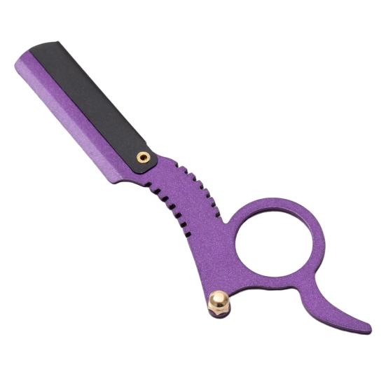 Ручная бритва для парикмахера с прямой головкой, яркий цвет, прочная нержавеющая сталь, антикоррозионная рама для бритвы для бороды