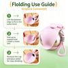 Portable Dog Water Bottle 304 Stainless Steel Leakproof Foldable Drinking Cup With Clip For Outdoor Walking