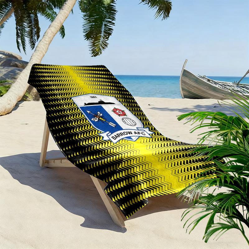 Пляжное полотенце с принтом BARROWA FC, большое, мягкое, быстросохнущее, для пляжа, кемпинга, плавания