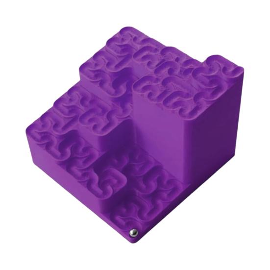 3D-печать Кривая Гильберта Мраморный трек Фрактальный трек для шариков Бесконечный фрактальный лабиринт со стальными шариками Кинетическое искусство Фрактальная математика Настольная игрушка