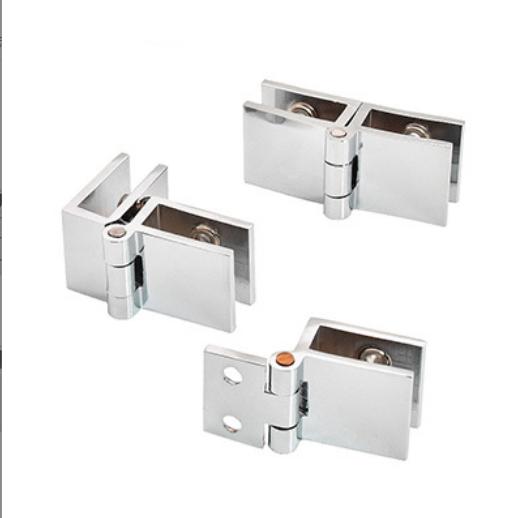 5-8mm Bathroom Decorative Connector Shower Glass Door Hinges Cabinet Cupboard Hardware Clamp Hinges