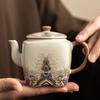 Ru Kiln Square Pot Can Be Raised Open Ceramic Office Light Luxury Handmade Tea Brewer Kung Fu Tea Set High-end Single Teapot