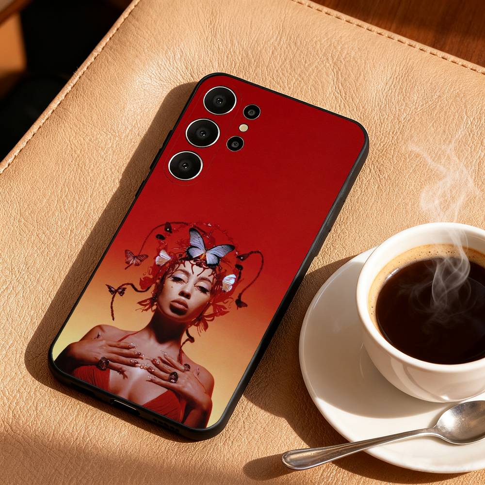 K-Kali uchis S-Искренне Певец Чехол для телефона Для Samsung S26,S25,24,23,22,30,21,10,9,Ultra,Plus,Lite,FE Мягкий Черный Чехол