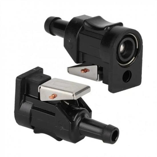 2Pcs Fuel Hose Connector for Yamaha 6mm Fuel Line Marine Outboard Engine Tank