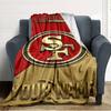 Name Custom SF 49ers Print Flannel Blanket High Quality Warm Comfortable Cover for All Seasons Perfect for Gifts Home Decor