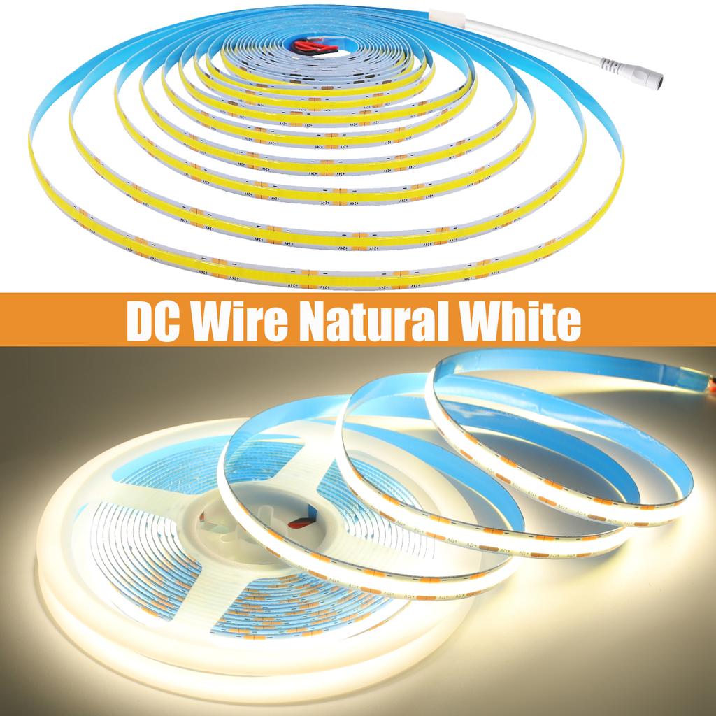 12V 24V COB LED Strip Light 320 528LEDs/M Flexible LED Tape Ribbon 3000K 4000K 6000K High Density Linear Lighting 0.5M 1M 5M 10M