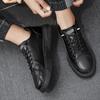 2024 Роскошные мужские туфли для отдыха на открытом воздухе, модные повседневные черные мужские кроссовки, дышащие кожаные туфли для мужчин, балетки, осенние модные кроссовки