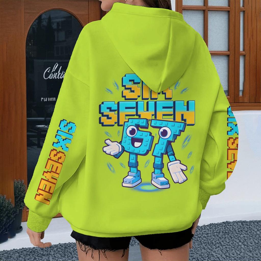 Y2K Six Seven Meme Gaming Hoodies Men Women Long Sleeve Hoody Printed with Six Seven Casual Streetwear Unisex Clothing