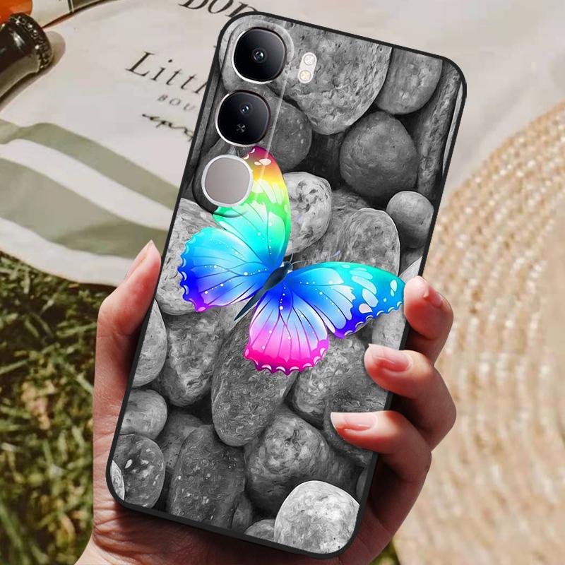 Для Vivo V40 Lite 4G 5G V40Lite (ИДН) V40E V 40 SE Чехол Роскошный Расписной Телефон Силиконовая Задняя Крышка Для Vivo Y200 Y300 Чехлы Корпус